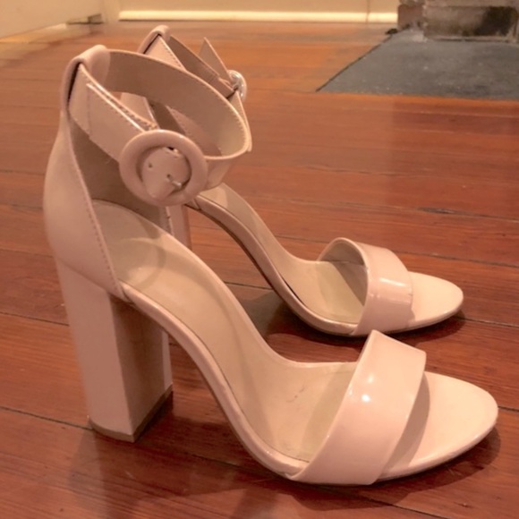 Nude Block Heels - Picture 1 of 8